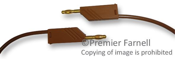 934061705 TEST LEAD, BROWN, 500MM, 60V, 32A HIRSCHMANN TEST AND MEASUREMENT