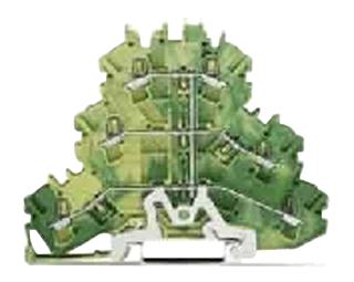 2002-3207 TERMINAL BLOCK, DIN RAIL, 6POS, 12AWG WAGO