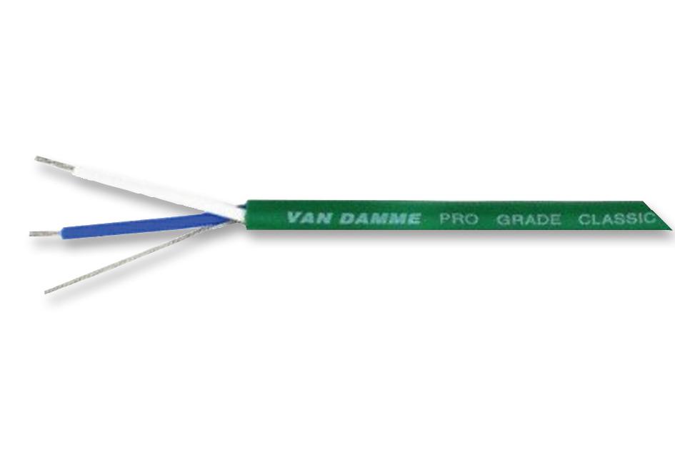 268014C CABLE, 1PAIR, 7/0.2MM, GREEN, PER M VAN DAMME