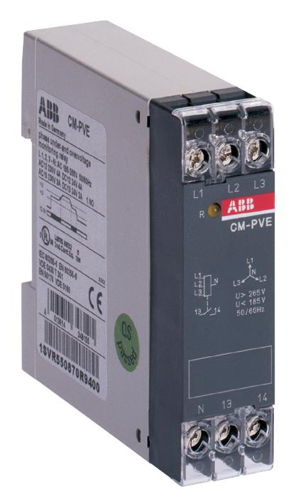 1SVR550870R9400 RELAY, 3 PH, SPDT, 185VAC, 460VAC ABB