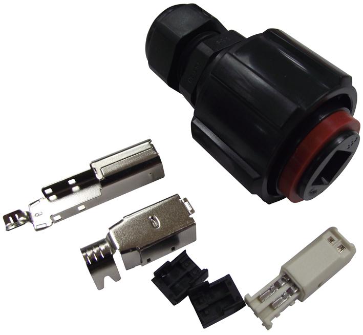 1954640-1 SEALED USB, 2.0 TYPE B, PLUG, IP67 TE CONNECTIVITY