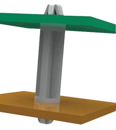 DLSP-1-8M-01 PCB DUAL LOCK SUPPORT POST 8MM HIGH,PK40 ESSENTRA COMPONENTS