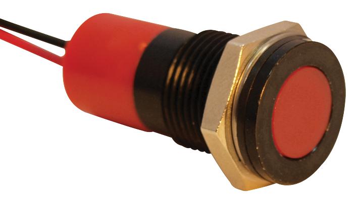 Q14F3BXXR24E INDIC FLUSH BLACK RED 24VDC,IP67 APEM