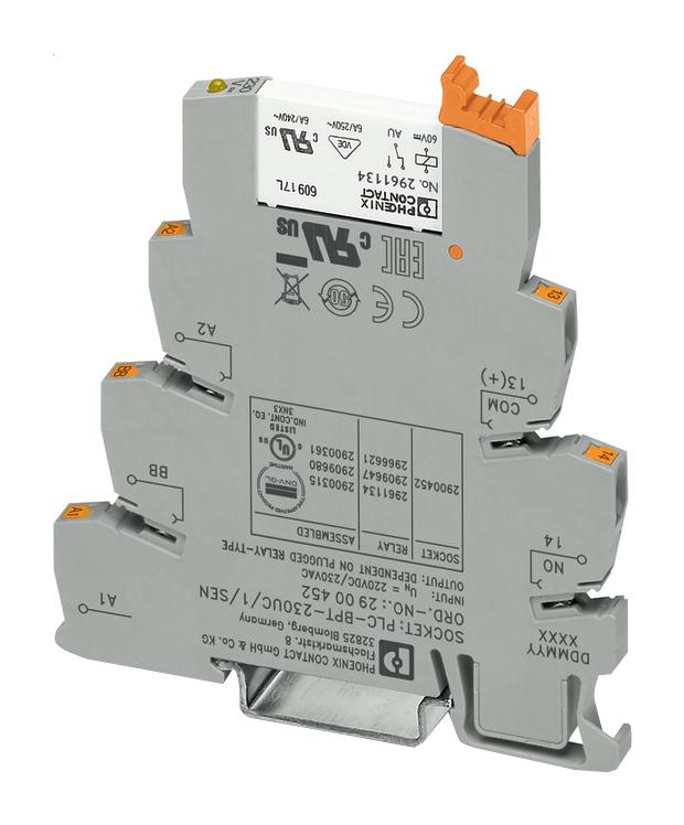 PLC-RPIT-230UC/ 1AU/SEN RELAY, SPST-NO, 30VAC, 36VDC, 0.05A PHOENIX CONTACT