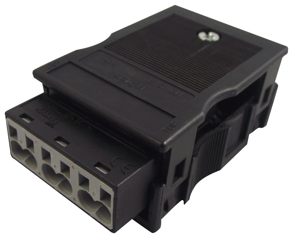 770-103 SOCKET & HOUSING, WINSTA MIDI,3P,BLK WAGO