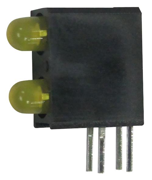 L-7104MD/2YD HOUSING LED, W/2 LED, YELLOW KINGBRIGHT