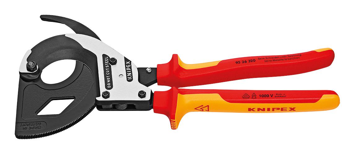 95 36 320 CUTTER, CABLE, ONE-HAND, VDE KNIPEX