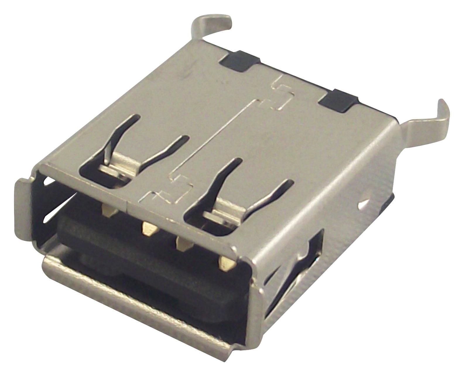 USB-A-S-VT USB, 2.0 TYPE A, RECEPTACLE, TH MULTICOMP