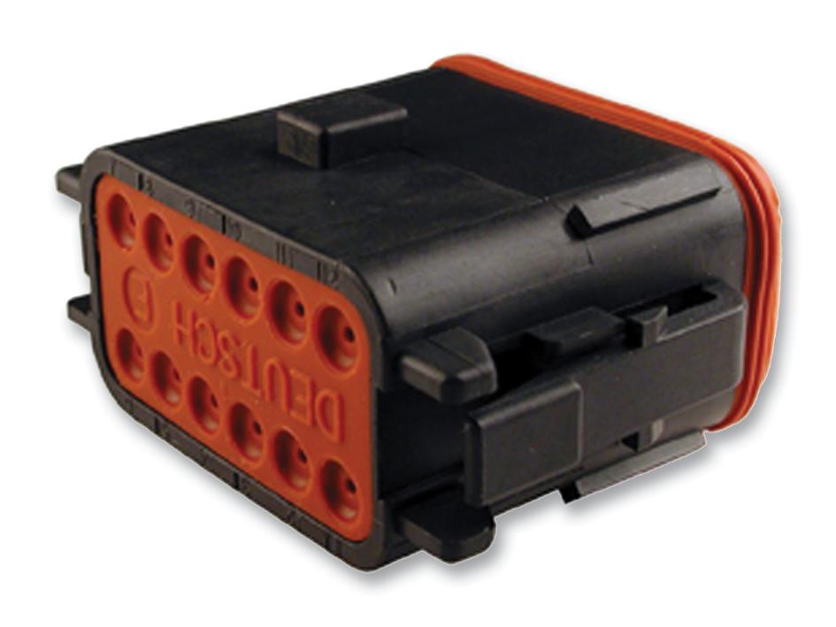 DT06-12SB-CE06 PLUG, DT, BLACK, B KEY, 12WAY DEUTSCH - TE CONNECTIVITY