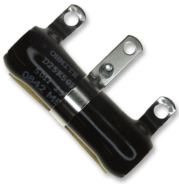 D50K25RE RESISTOR WIREWOUND, 25OHM, 50W, 10% OHMITE