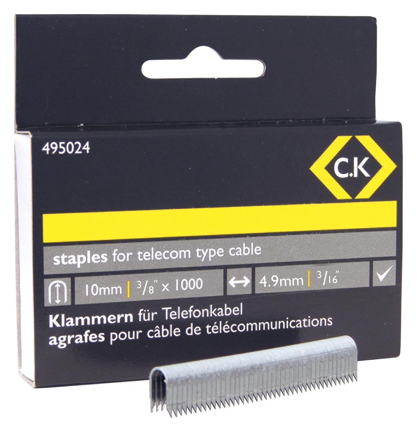495024 STAPES, 4.5X10MM, PK1000 CK TOOLS