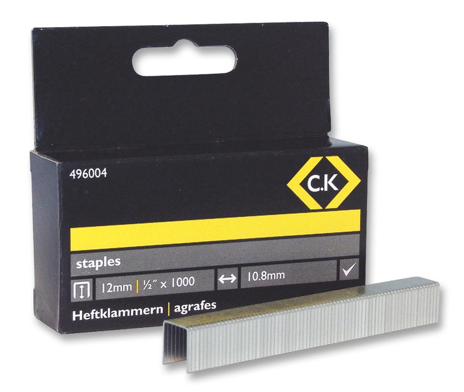 496004 STAPLES, 10.5X12MM, PK1000 CK TOOLS
