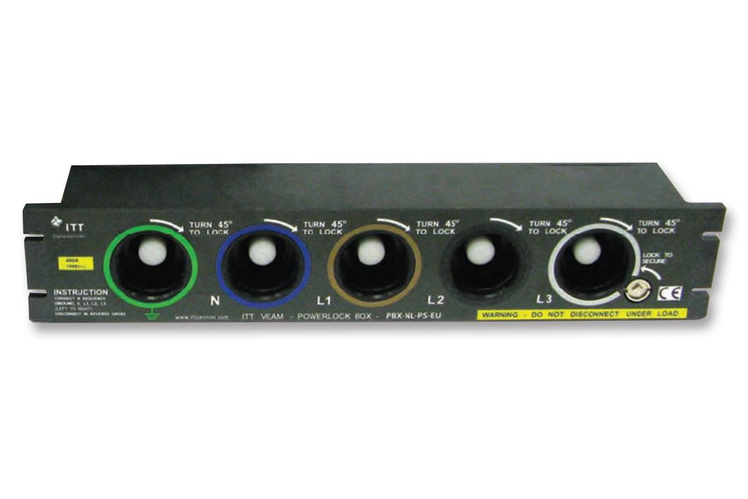 PBX-NL-PS-EU-660 POWERLOCK BOX, NO LID, SOURCE, 660A ITT CANNON