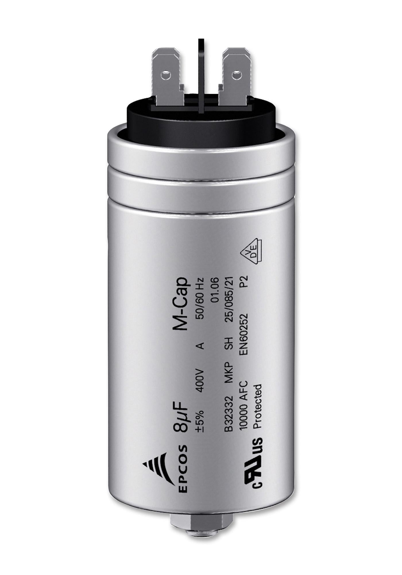 B32332I6256J080 CAP, 25µF, 450VAC, 5%, PP, CAN EPCOS