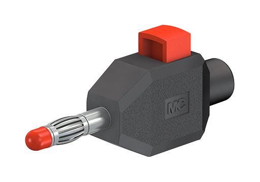 KLS4 SCHWARZ PLUG, SPRING LOADED, 4MM, BLACK, PK2 STAUBLI