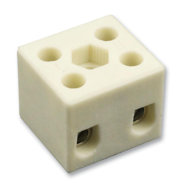 DESTB-1002 TERMINAL BLOCK, PWR DIST., 2POS, CERAMIC HYLEC