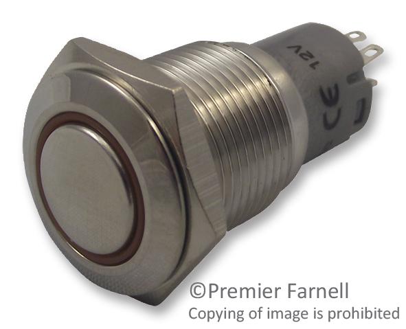 MP0045/1E2AM012 SWITCH, DPCO, 3A, 250VAC, AMBER RING BULGIN LIMITED