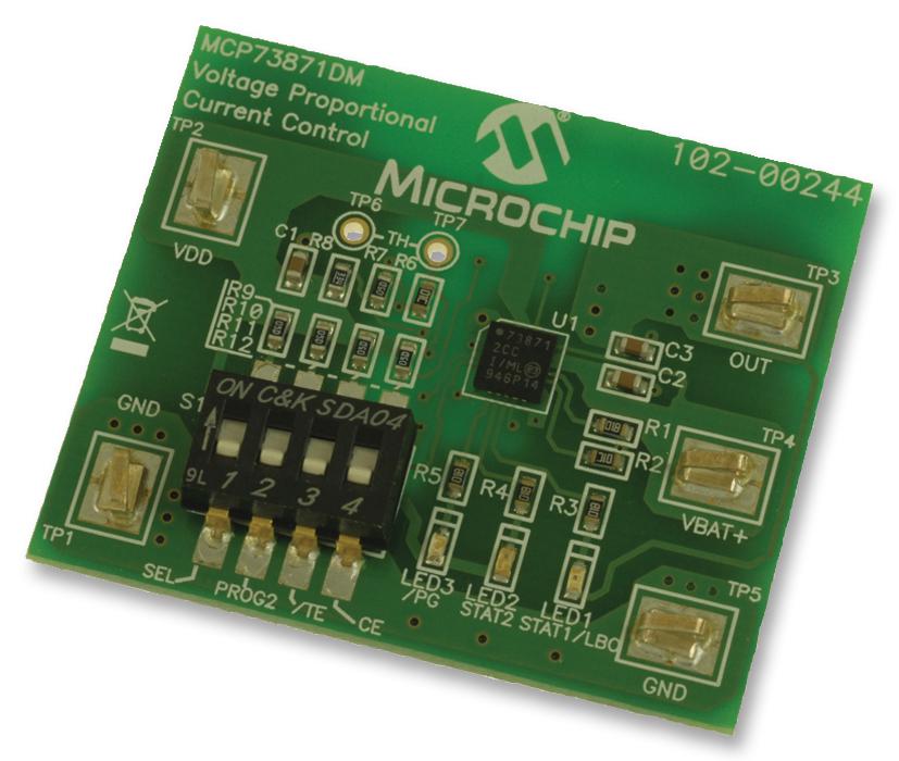MCP73871DM-VPCC DEMO BOARD, BATTERY CHARGER MICROCHIP
