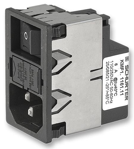 KMF1.1163.11 FILTER, INLET, IEC, MEDICAL, 6A, 250VAC SCHURTER