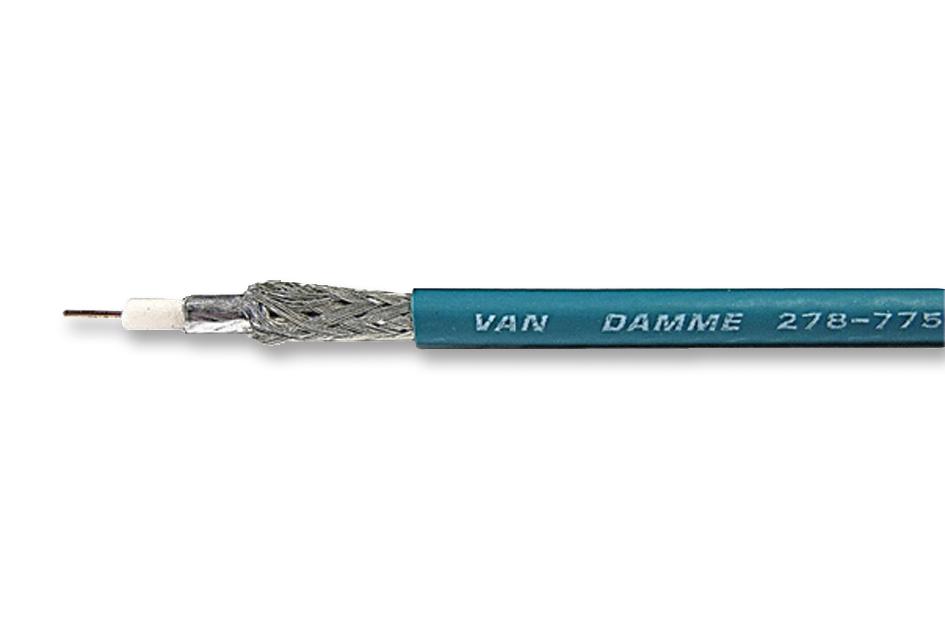 278-775-000 COAXIAL CABLE, HD MINI, BLUE, 100M VAN DAMME