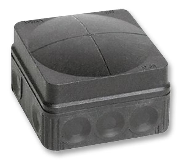 COMBI 108/5/S JUNCTION BOX, PP, BLK, 76X76X51MM, IP66 WISKA