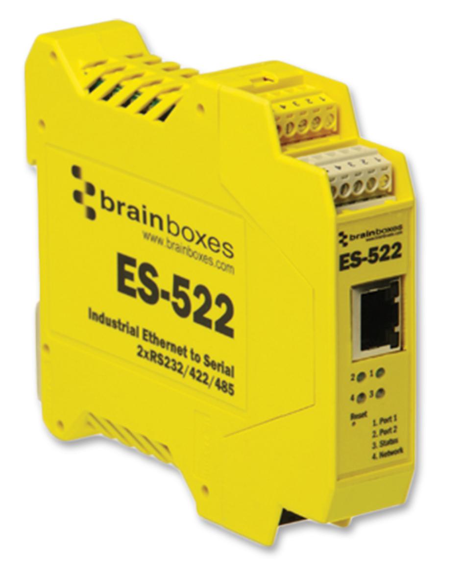 ES-522 SWITCH, ETHERNET - SERIAL, 2 PORT BRAINBOXES