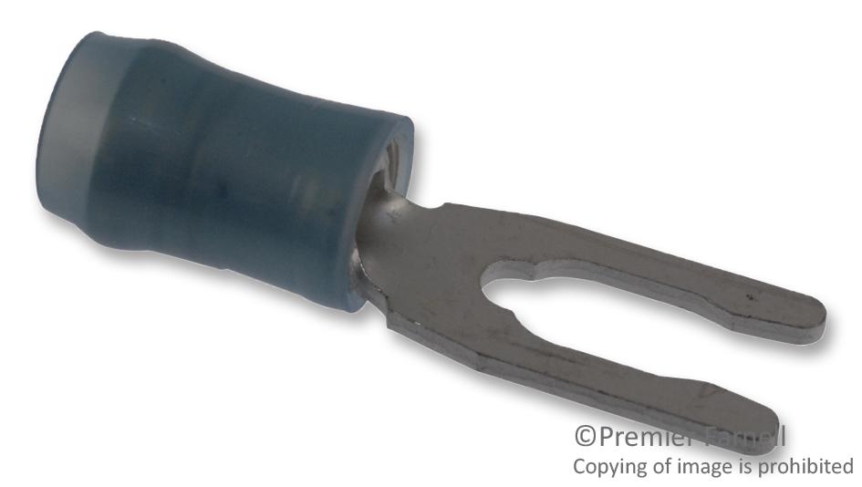 52420-1 CRIMP TERMINAL, FORK, #6, 14AWG, BLUE AMP - TE CONNECTIVITY