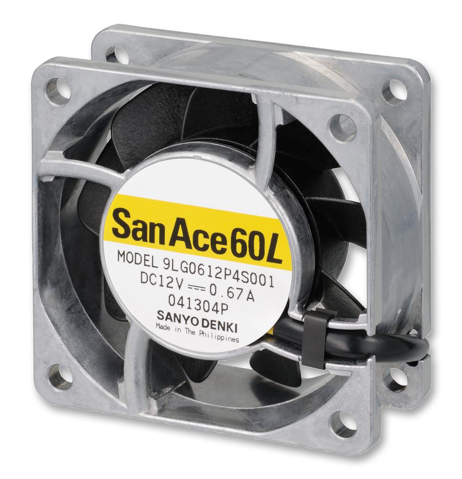 9LG0624P4H001 FAN, 60X60X25MM, 24VDC, 27.5CFM, 35DBA SANYO DENKI