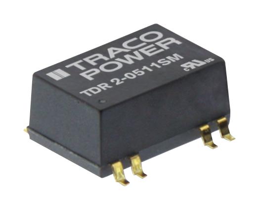 TDR 2-0511SM DC/DC CONVERTER, 2W, 5V, 0.4A TRACO POWER
