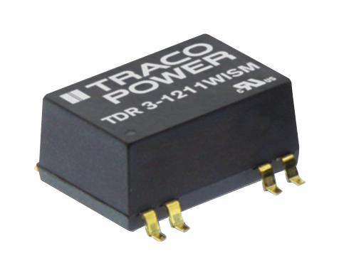 TDR 3-1212WISM DC/DC CONVERTER, 3W, 12V, 0.25A TRACO POWER