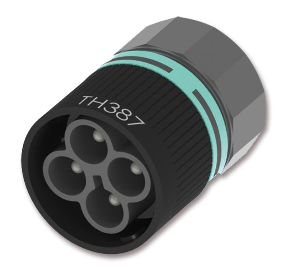 THB.387.C2A CIRCULAR CONNECTOR, PLUG, 2 WAY, PANEL HYLEC