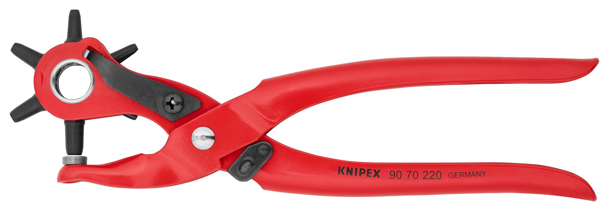 90 70 220 PUNCH PLIERS, REVOLVING, 2-5MM DIAMETER KNIPEX