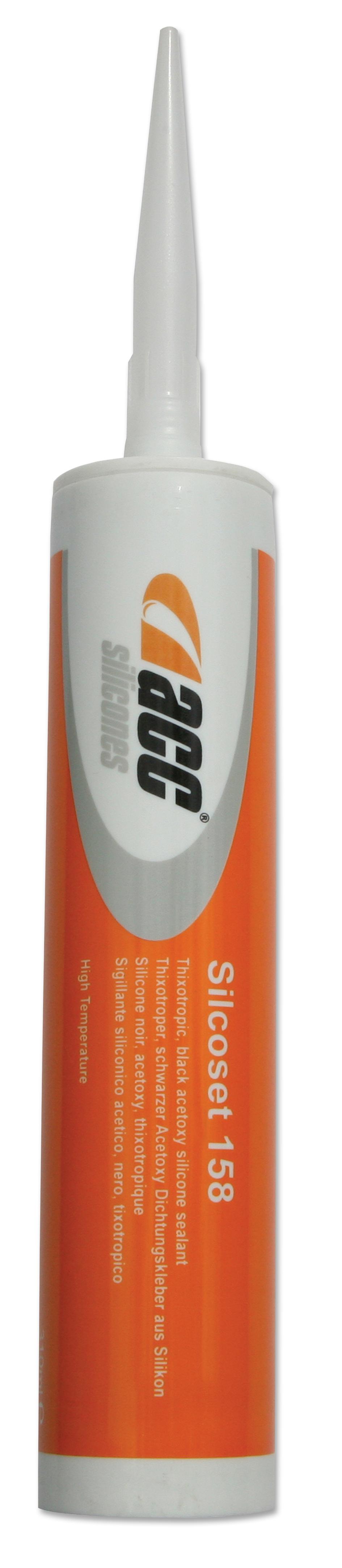 SILCOSET 158 310ML SEALANT, SILICONE RTV, TUBE, 310ML, BLK CHT