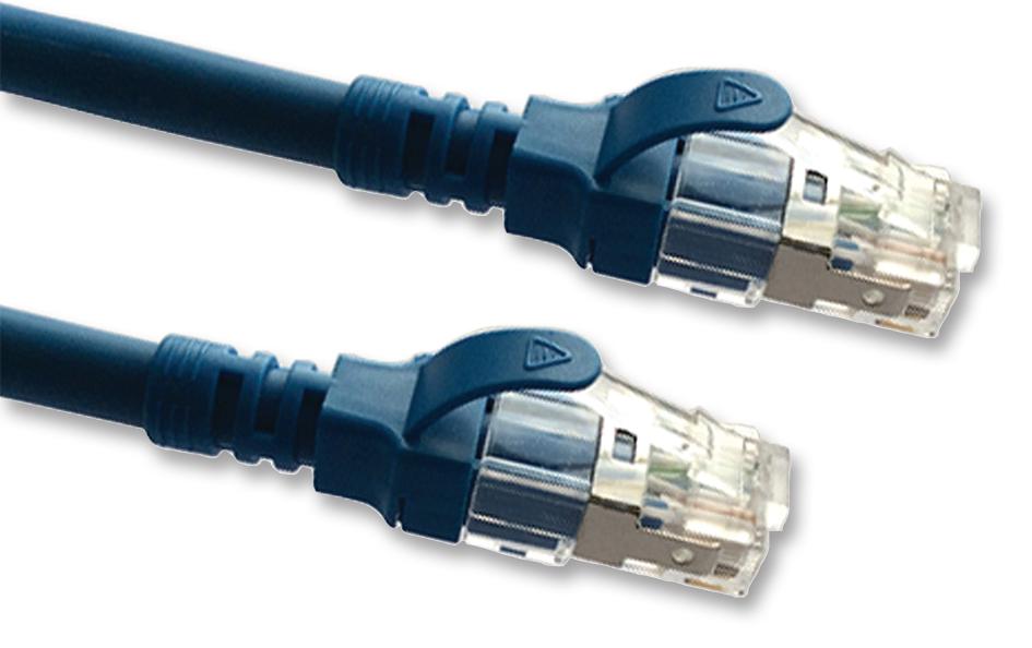2996AS-1B PATCH LEAD, CAT6A, BLUE, 1M VIDEK