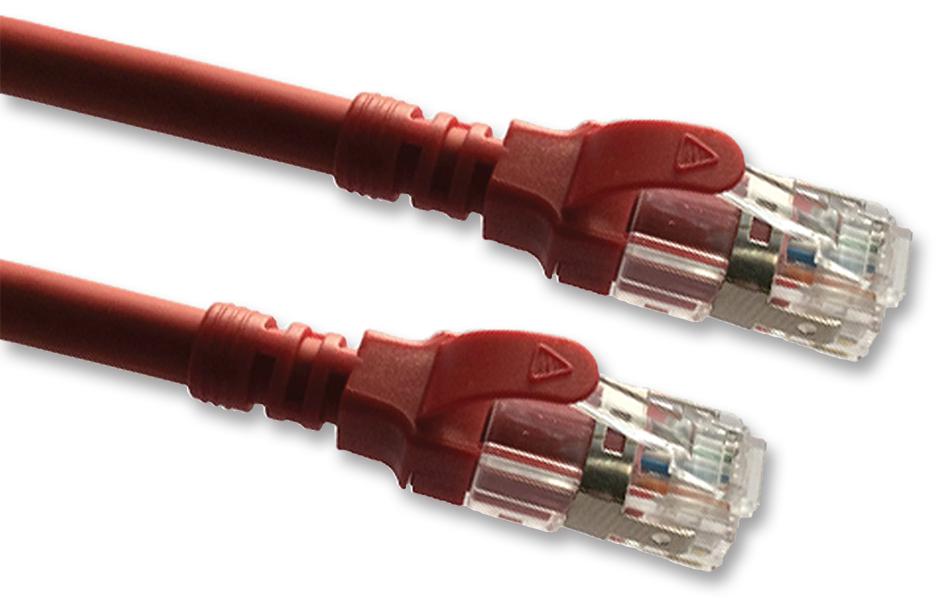 2996AS-2R PATCH LEAD, CAT6A, RED, 2M VIDEK