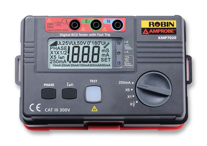 KMP7020 DIGITAL RCD TESTER WITH FAST TRIP BEHA-AMPROBE