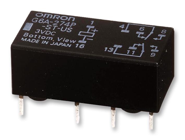 G6AU-274P-ST-US DC5 SIGNAL RELAY, DPDT, 5VDC, 2A, THT OMRON