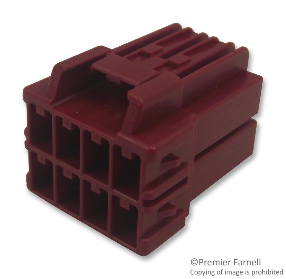 HILP-02V-2-R CONNECTOR, HOUSING, PLUG, 2POS, RED JST (JAPAN SOLDERLESS TERMINALS)