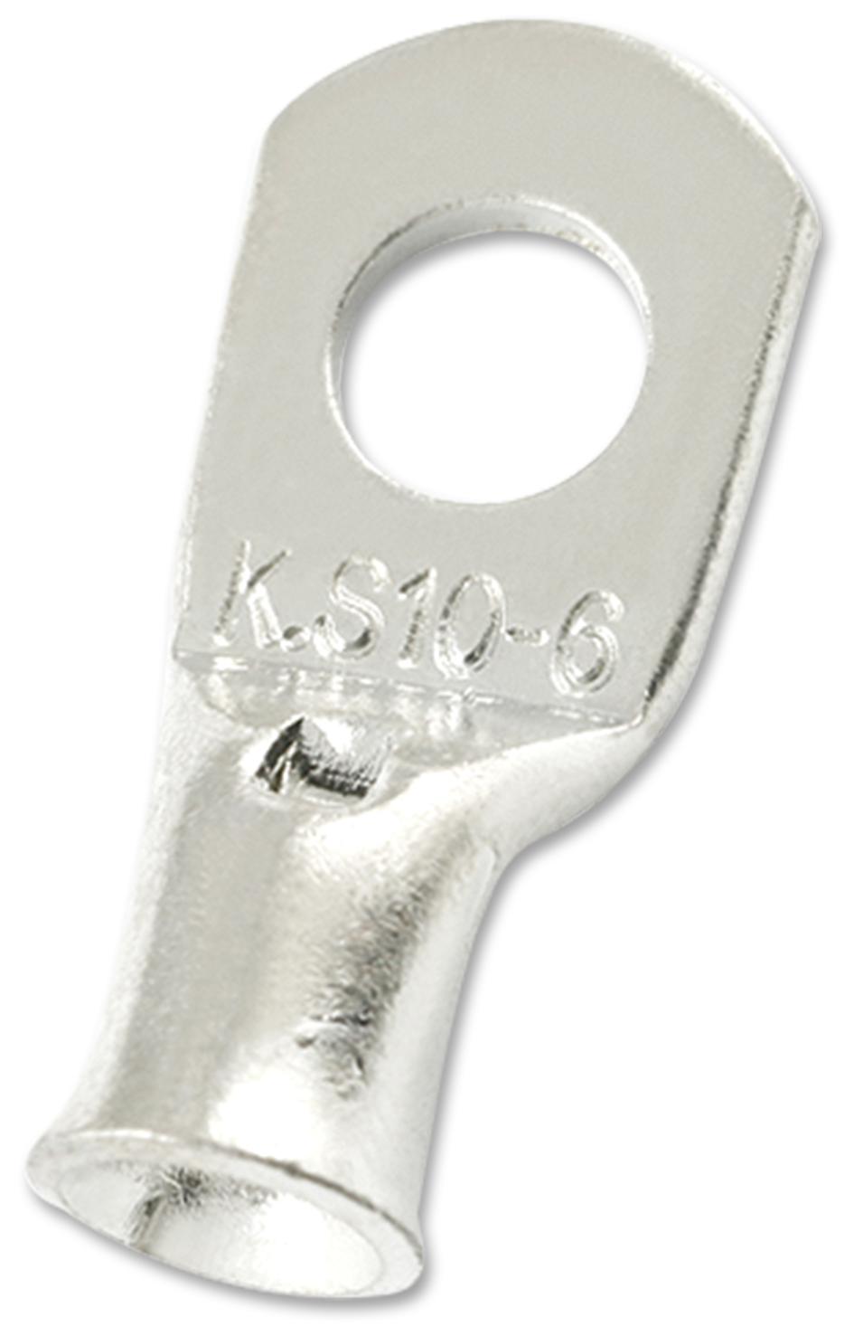 MC000746 COPPER TUBULAR LUG, 5.3MM, 8AWG, CRIMP MULTICOMP PRO