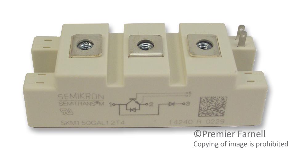 SKM150GAL12T4 IGBT MODULE, N CH, 1.2KV, 232A SEMIKRON