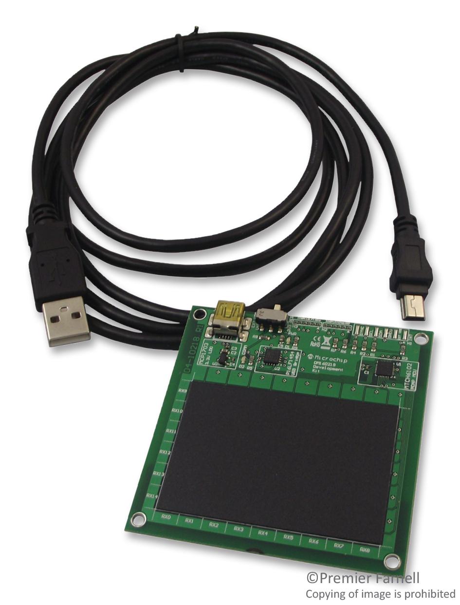 DM160219 EVAL BOARD, MTCH6102 CAPACITIVE TOUCH MICROCHIP
