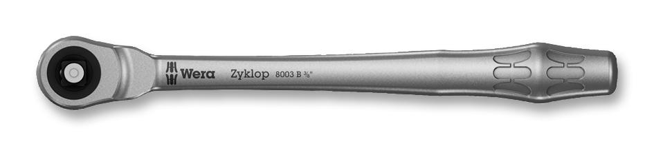 8003 B ZYKLOP METAL KNARRE 3/8" METAL RATCHET, 3/8", PUSH-THROUGH WERA