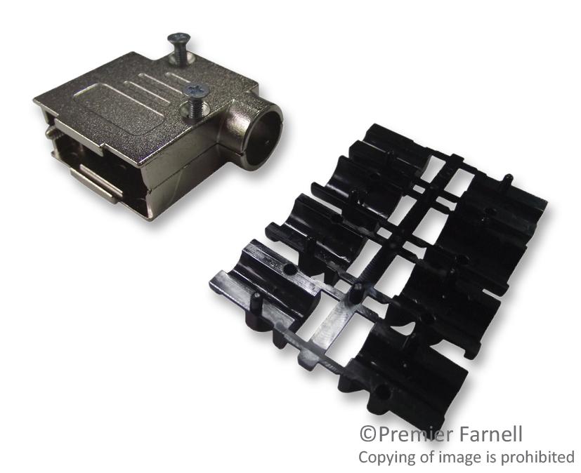 DSZK9-K D SUB BACKSHELL, SHIELDED, SIZE DE, ZINC OSSI