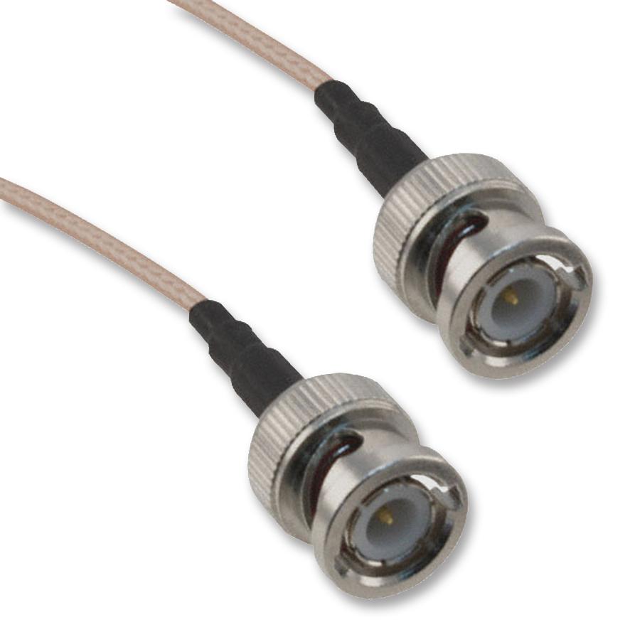 115101-01-M1.00 COAXIAL CABLE, RG316/U, BNC PLUG, 1M AMPHENOL CONNEX