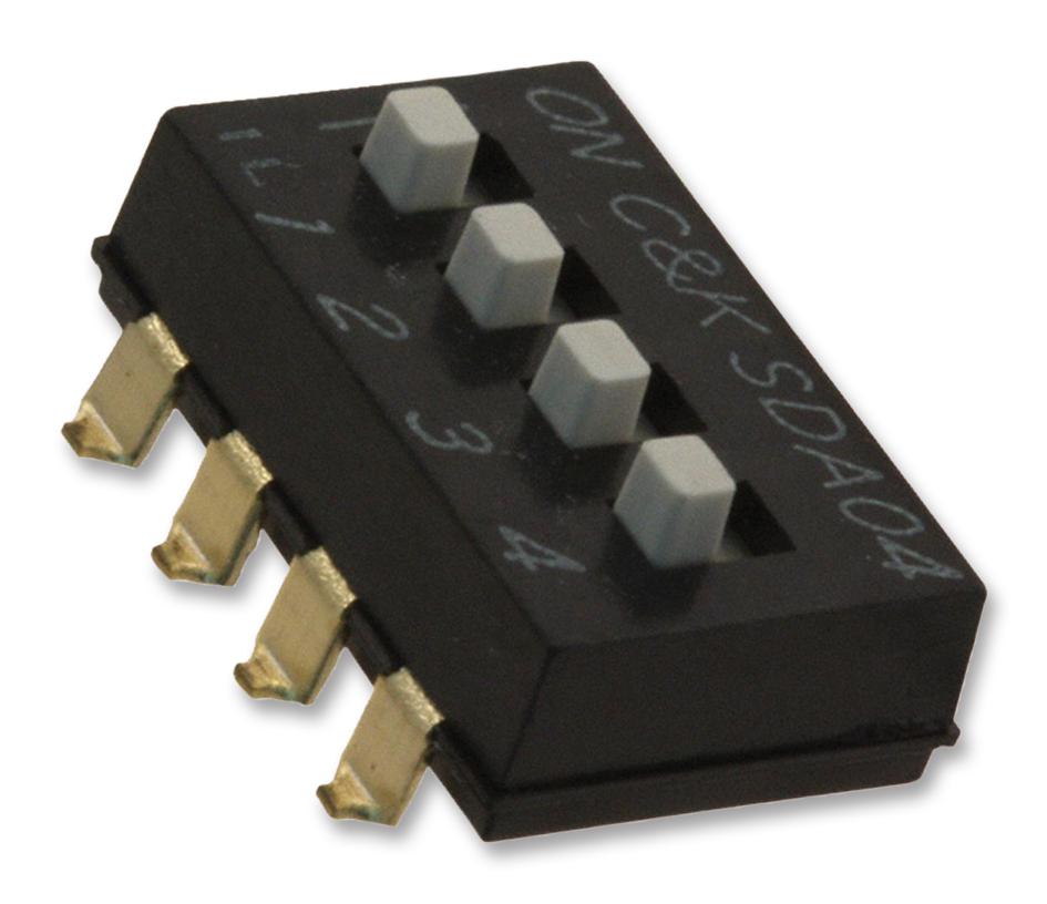 SDA04H1SBD SWITCH DIP TOP SLIDE 4POS C&K COMPONENTS
