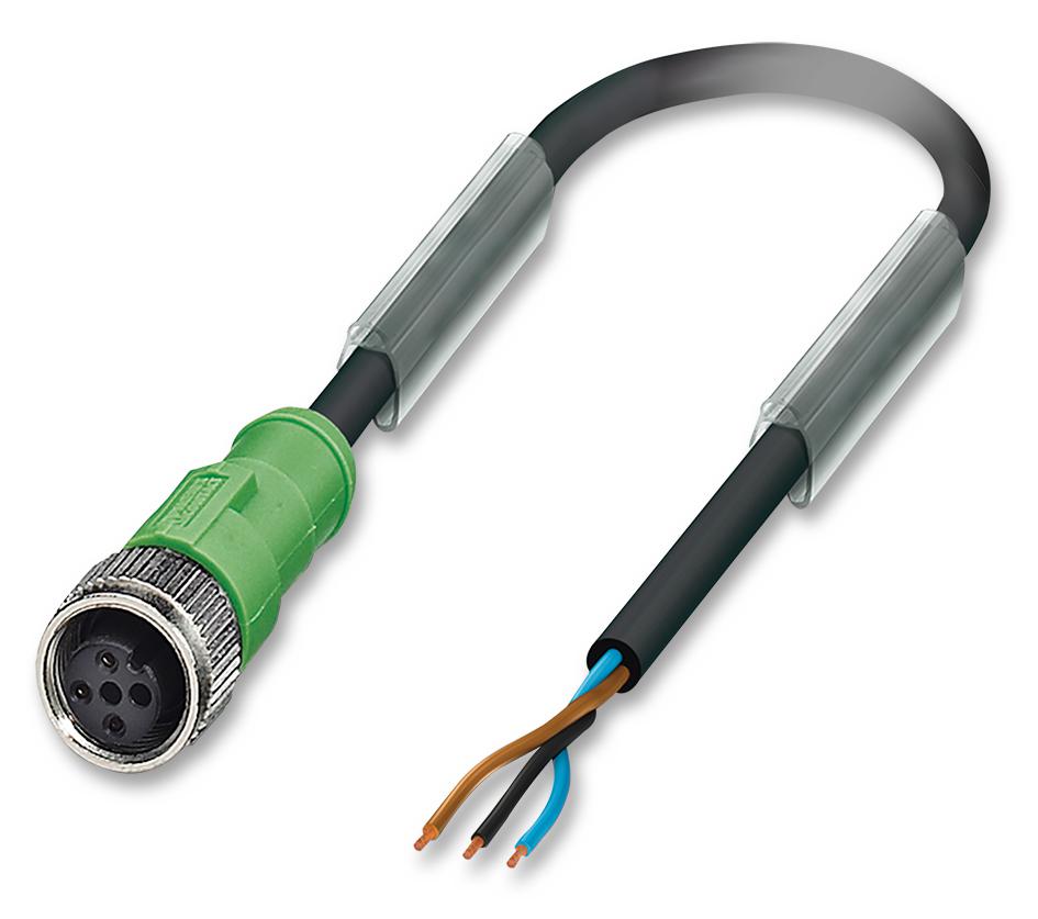 SAC-3P- 5,0-PUR/M12FS SENSOR CABLE, 3POS, M12 SOCKET, 5M PHOENIX CONTACT