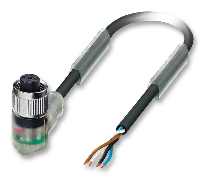 SAC-4P- 5,0-PUR/M12FR-3L SENSOR CABLE, 4POS, M12 R/A SOCKET, 5M PHOENIX CONTACT