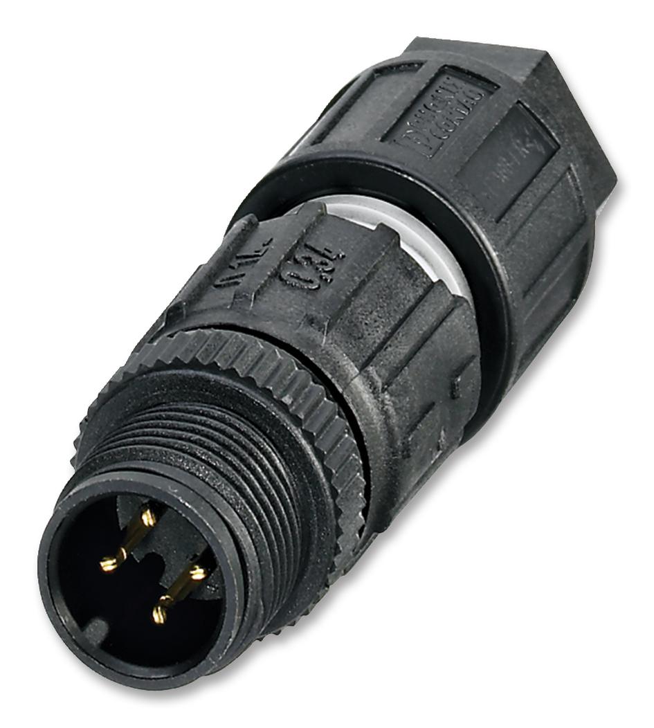 SACC-M12MS-4QO-0,34 SENSOR/ACTUATOR PLUG, M12, 4POS PHOENIX CONTACT