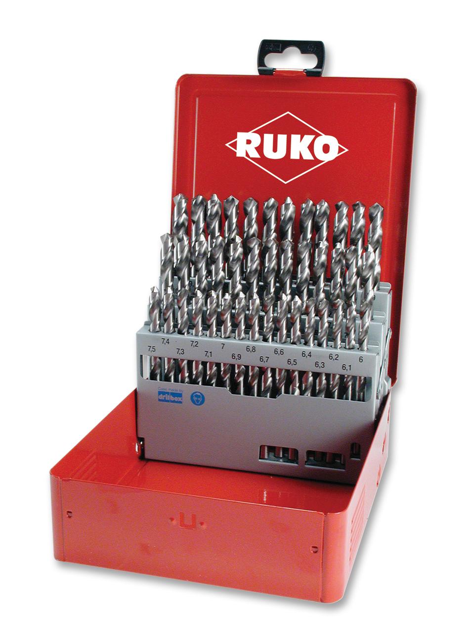 214218 DRILL BIT SET, 6MM TO 10MM, 41PCS RUKO