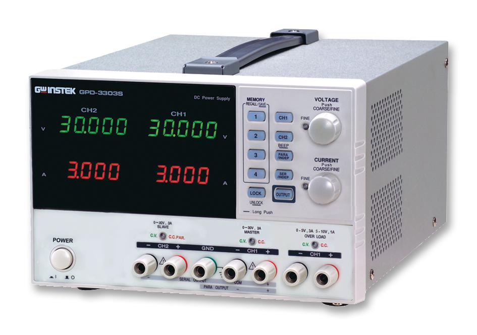 GPD-3303S POWER SUPPLY, 3CH, 30V, 3A, PROG GW INSTEK